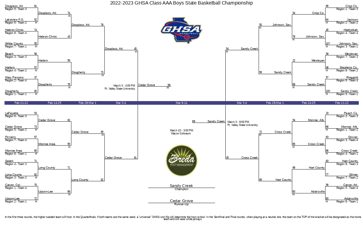 20222023 GHSA Class AAA Boys State Basketball Championship